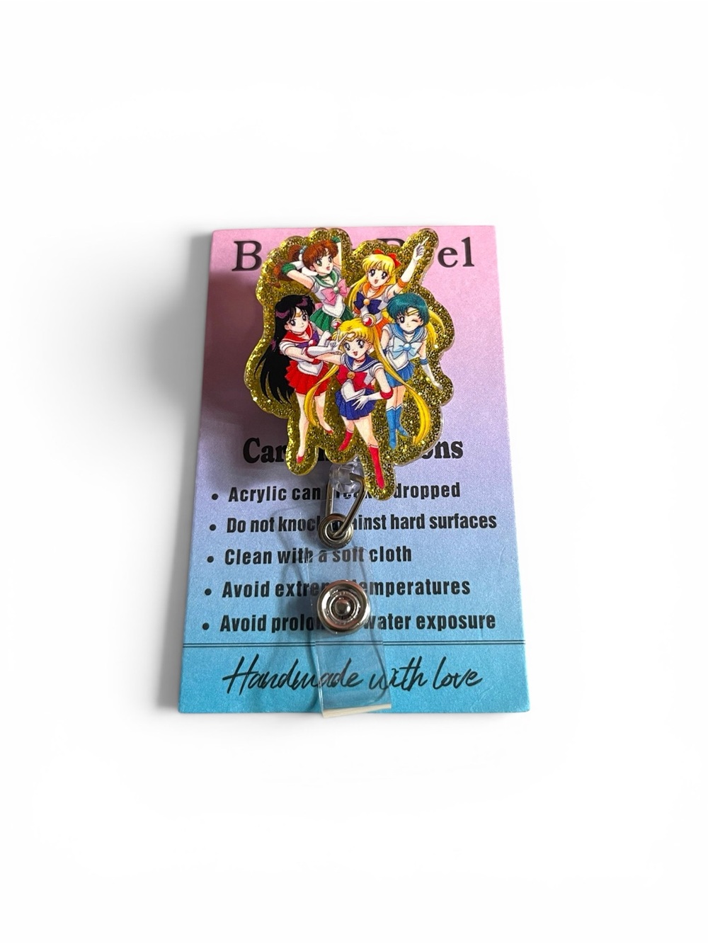 Sailor Moon Group Acrylic Badge Reel -